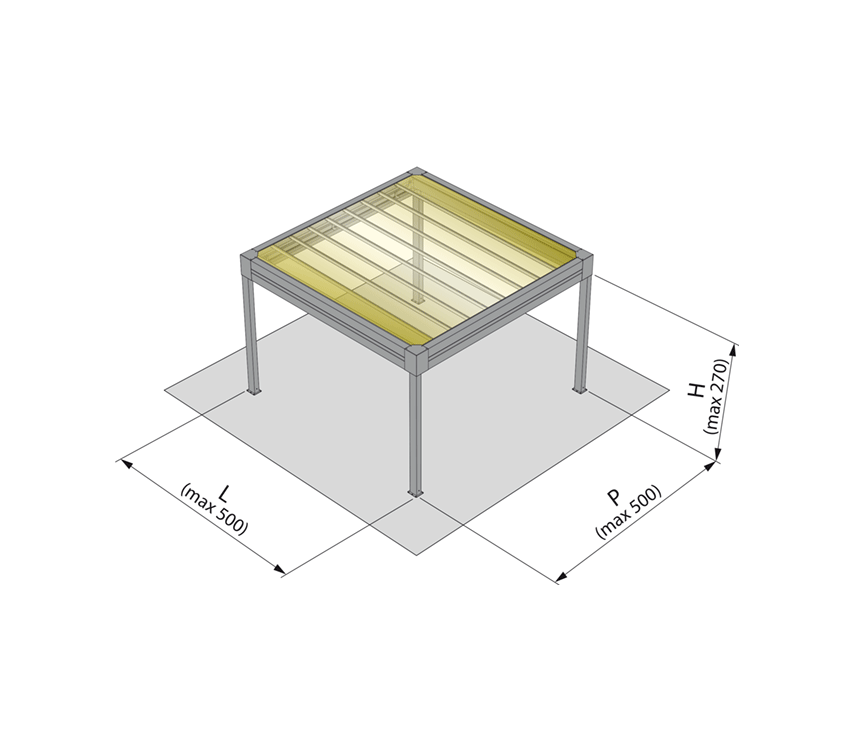 Pérgolas autoportante Tecnic Reverse en Girona - Pérgola972